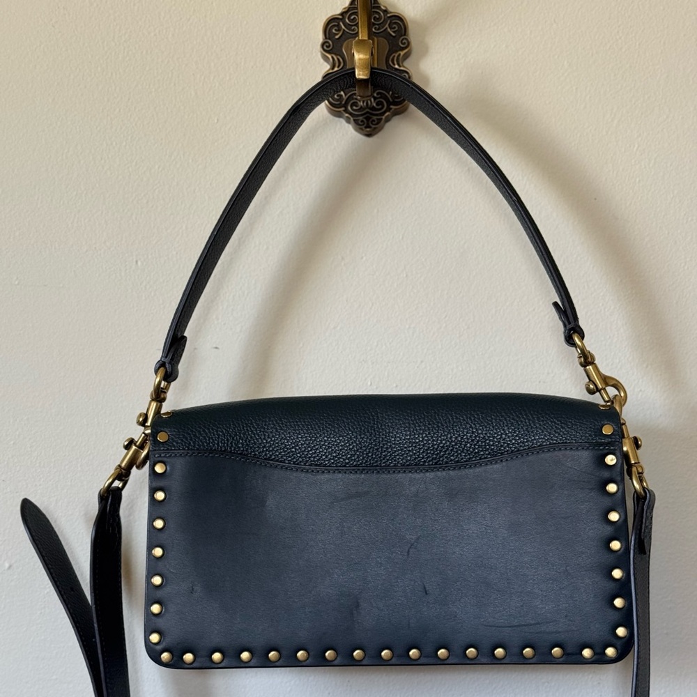 COACH Colorblock Leather with Border Rivets Tabby Shoulder Bag 26 - Picture 6 of 8